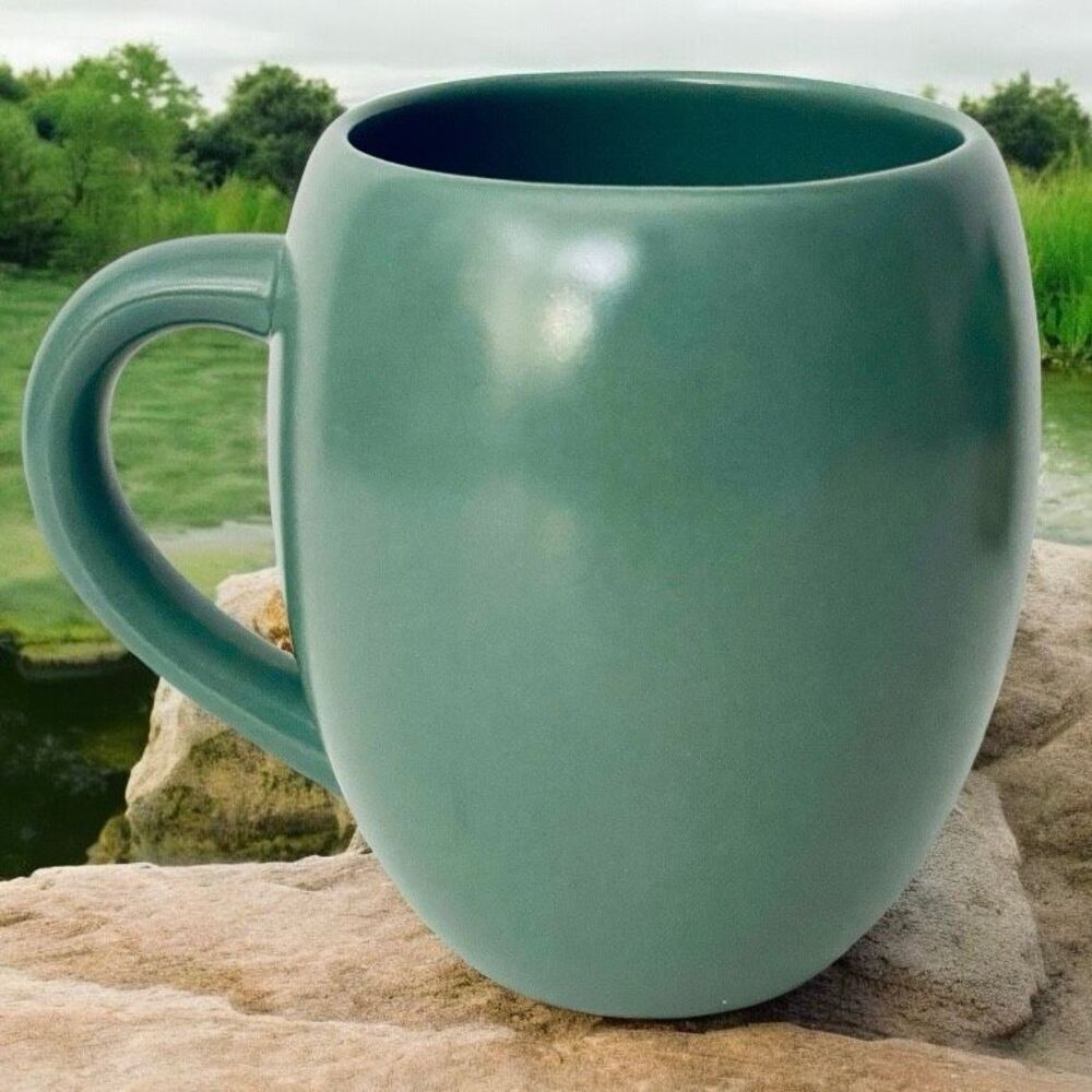 NWOT Everyday Living 16 Oz Green Green Ceramic Coffee Mug